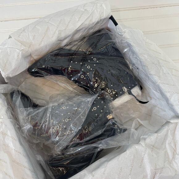 NWT Rebecca Minkoff Logan Studded Ankle Boots Black Block Heel Size 7 - Picture 7 of 8